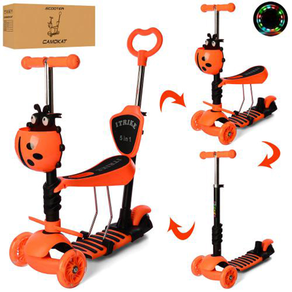Самокат 5в1 iTrike Maxi JR 3-026-OR (orange) Самокат 5в1 iTrike Maxi JR 3-026-OR (orange)
